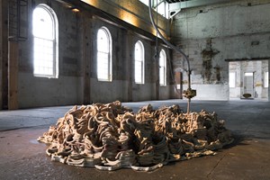 Cockatoo Island, Anya Gallaccio, 'Beautiful Minds' (2015/2018). Aluminium, clay, pump, software. 5 x 5 x 5 m. Courtesy the artist and Thomas Dane Gallery, London; Blum & Poe, Los Angeles; Annet Gelink, Amsterdam; and Lehmann Maupin, New York and Hong Kong. Photo: silversalt photography. 